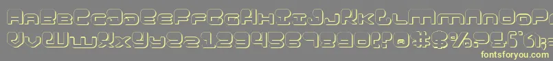 Шрифт Hypnov23D – жёлтые шрифты на сером фоне