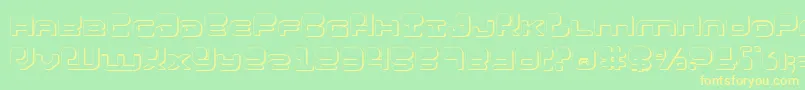 Hypnov23D Font – Yellow Fonts on Green Background