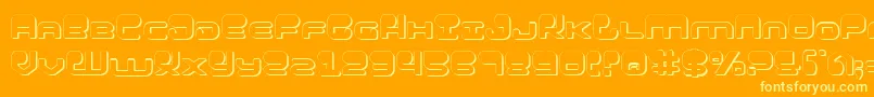 Hypnov23D Font – Yellow Fonts on Orange Background