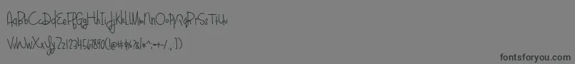 フォントBmdBlueberryOatmealBold – 黒い文字の灰色の背景