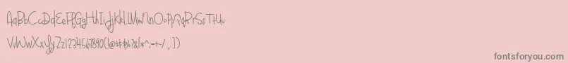 BmdBlueberryOatmealBold-Schriftart – Graue Schriften auf rosa Hintergrund