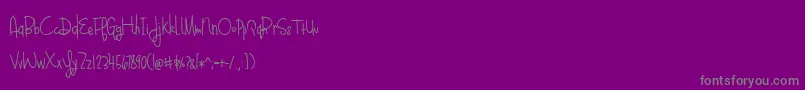 BmdBlueberryOatmealBold Font – Gray Fonts on Purple Background