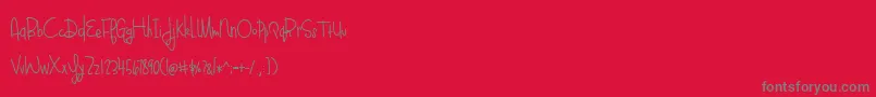 BmdBlueberryOatmealBold-Schriftart – Graue Schriften auf rotem Hintergrund