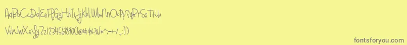 fuente BmdBlueberryOatmealBold – Fuentes Grises Sobre Fondo Amarillo