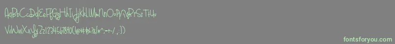 fuente BmdBlueberryOatmealBold – Fuentes Verdes Sobre Fondo Gris