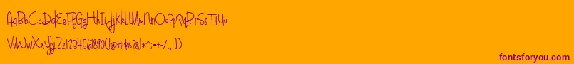fuente BmdBlueberryOatmealBold – Fuentes Moradas Sobre Fondo Naranja