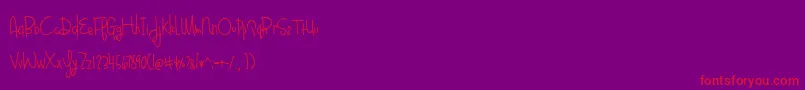 Police BmdBlueberryOatmealBold – polices rouges sur fond violet