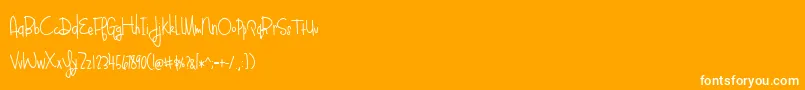 BmdBlueberryOatmealBold Font – White Fonts on Orange Background