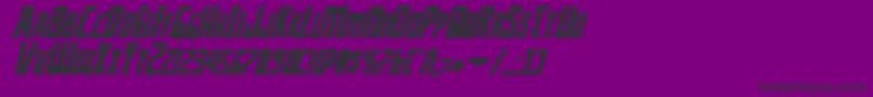 Thunderhawkital Font – Black Fonts on Purple Background