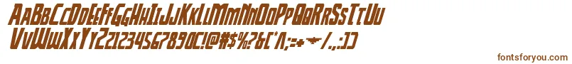 Шрифт Thunderhawkital – коричневые шрифты на белом фоне