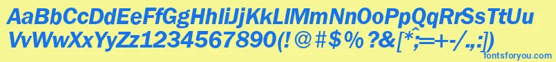 More about FranklingothicnewBolditalic Font FranklingothicnewBolditalic Font – Blue Fonts on Yellow Background