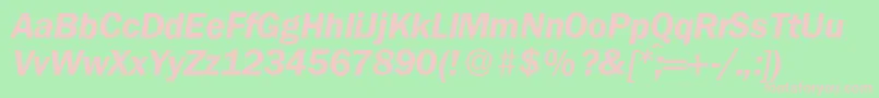 FranklingothicnewBolditalic Font – Pink Fonts on Green Background