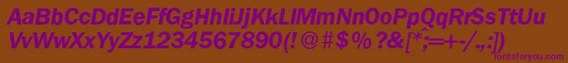 Шрифт FranklingothicnewBolditalic – фиолетовые шрифты на коричневом фоне