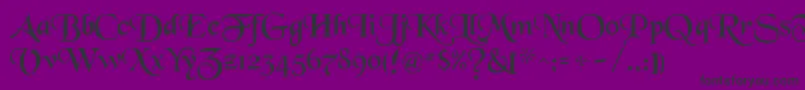 Black Chancery Font – Black Fonts on Purple Background