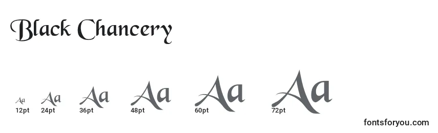 Black Chancery Font Sizes