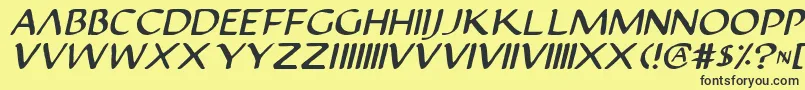 Justv2i Font – Black Fonts on Yellow Background