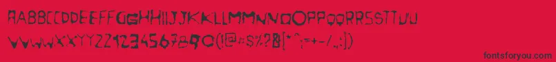 Nightcola-Schriftart – Schwarze Schriften auf rotem Hintergrund