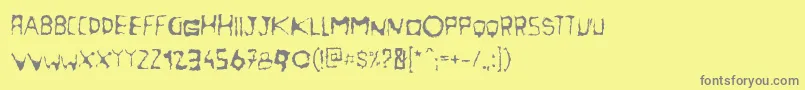 fuente Nightcola – Fuentes Grises Sobre Fondo Amarillo