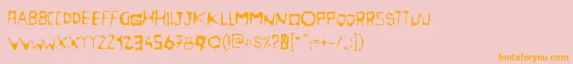 Nightcola Font – Orange Fonts on Pink Background