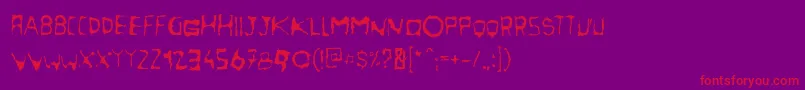 Nightcola Font – Red Fonts on Purple Background