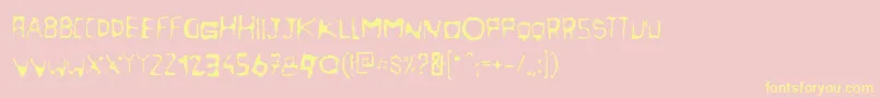 Nightcola-Schriftart – Gelbe Schriften auf rosa Hintergrund