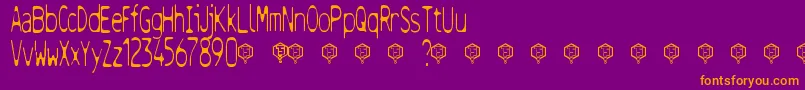 Helvetet Font – Orange Fonts on Purple Background