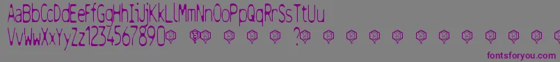 Helvetet Font – Purple Fonts on Gray Background