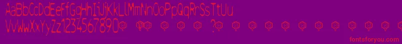 Helvetet Font – Red Fonts on Purple Background