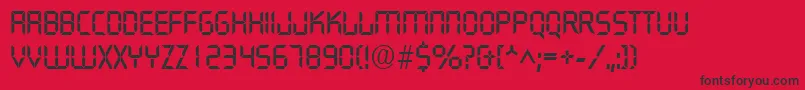 QuartzRegular Font – Black Fonts on Red Background