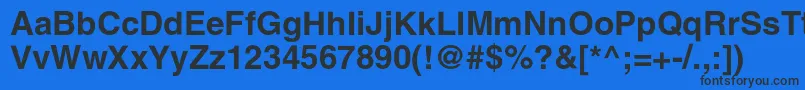 AglettericacBold Font – Black Fonts on Blue Background