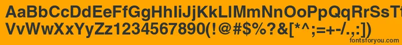 Шрифт AglettericacBold – чёрные шрифты на оранжевом фоне