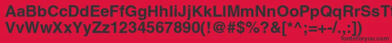 AglettericacBold Font – Black Fonts on Red Background
