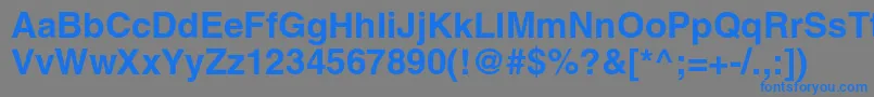 フォントAglettericacBold – 灰色の背景に青い文字