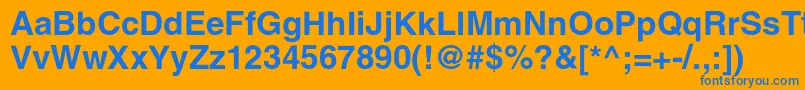 Шрифт AglettericacBold – синие шрифты на оранжевом фоне