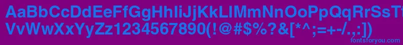 AglettericacBold Font – Blue Fonts on Purple Background