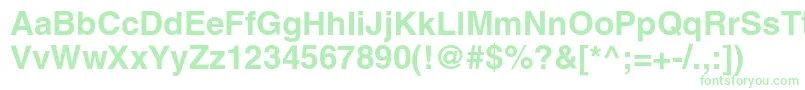 AglettericacBold-fontti – vihreät fontit valkoisella taustalla