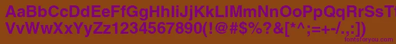 AglettericacBold-fontti – violetit fontit ruskealla taustalla