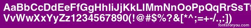 AglettericacBold-fontti – valkoiset fontit violetilla taustalla