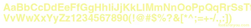 Шрифт AglettericacBold – жёлтые шрифты на белом фоне
