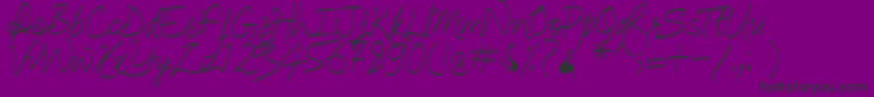 AnandaHastakchyar Font – Black Fonts on Purple Background