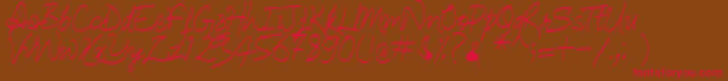 AnandaHastakchyar Font – Red Fonts on Brown Background