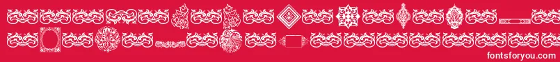 VintageDecorativeSigns7-Schriftart – Weiße Schriften auf rotem Hintergrund