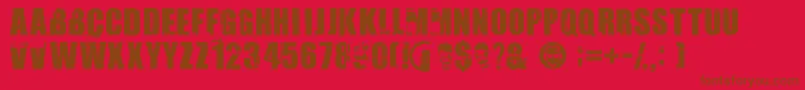 Uptown Font – Brown Fonts on Red Background