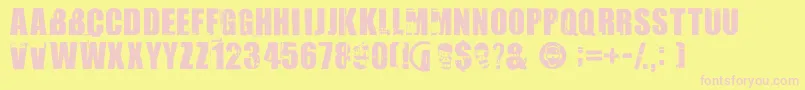 Uptown Font – Pink Fonts on Yellow Background