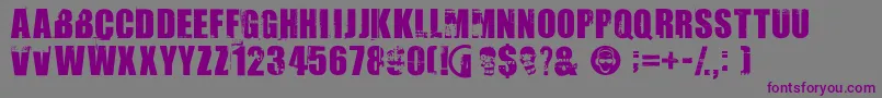 Шрифт Uptown – фиолетовые шрифты на сером фоне