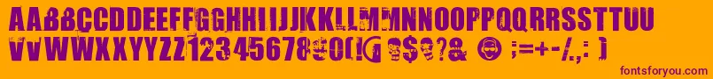 Uptown Font – Purple Fonts on Orange Background