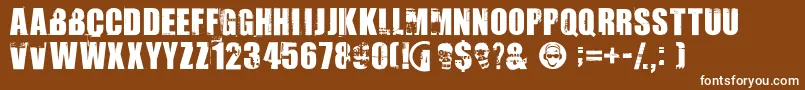 Uptown Font – White Fonts on Brown Background