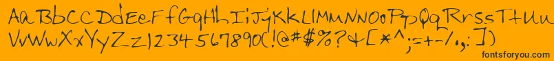 Шрифт Lehn206 – чёрные шрифты на оранжевом фоне