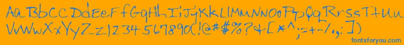 Шрифт Lehn206 – синие шрифты на оранжевом фоне