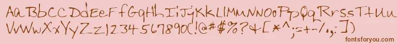 Шрифт Lehn206 – коричневые шрифты на розовом фоне